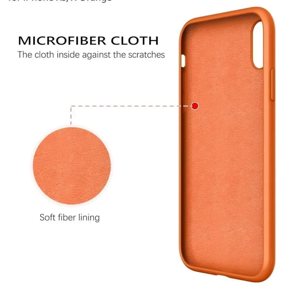 GUAGUA compatible with iPhone XS/X case 5.8 inch liquid silicone, soft gel